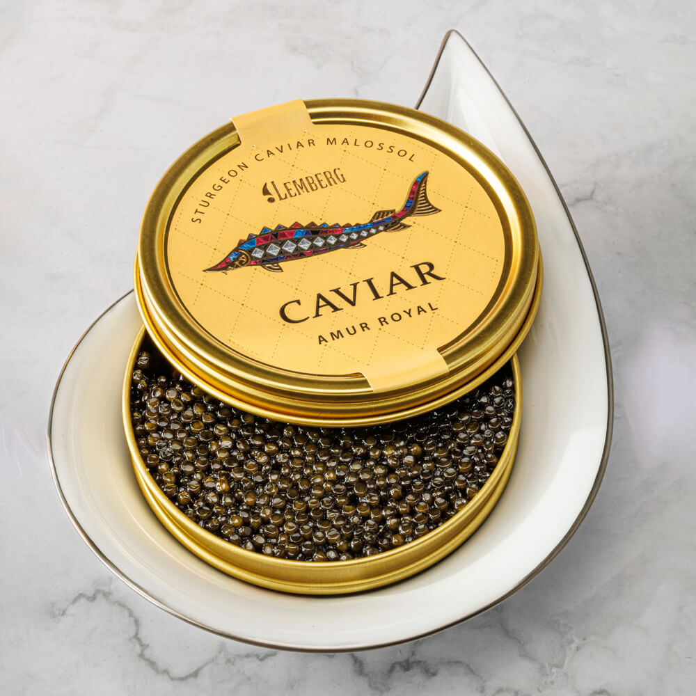 Jeseterový kaviár OSIETRA & AMUR ROYAL, 2 x 100g