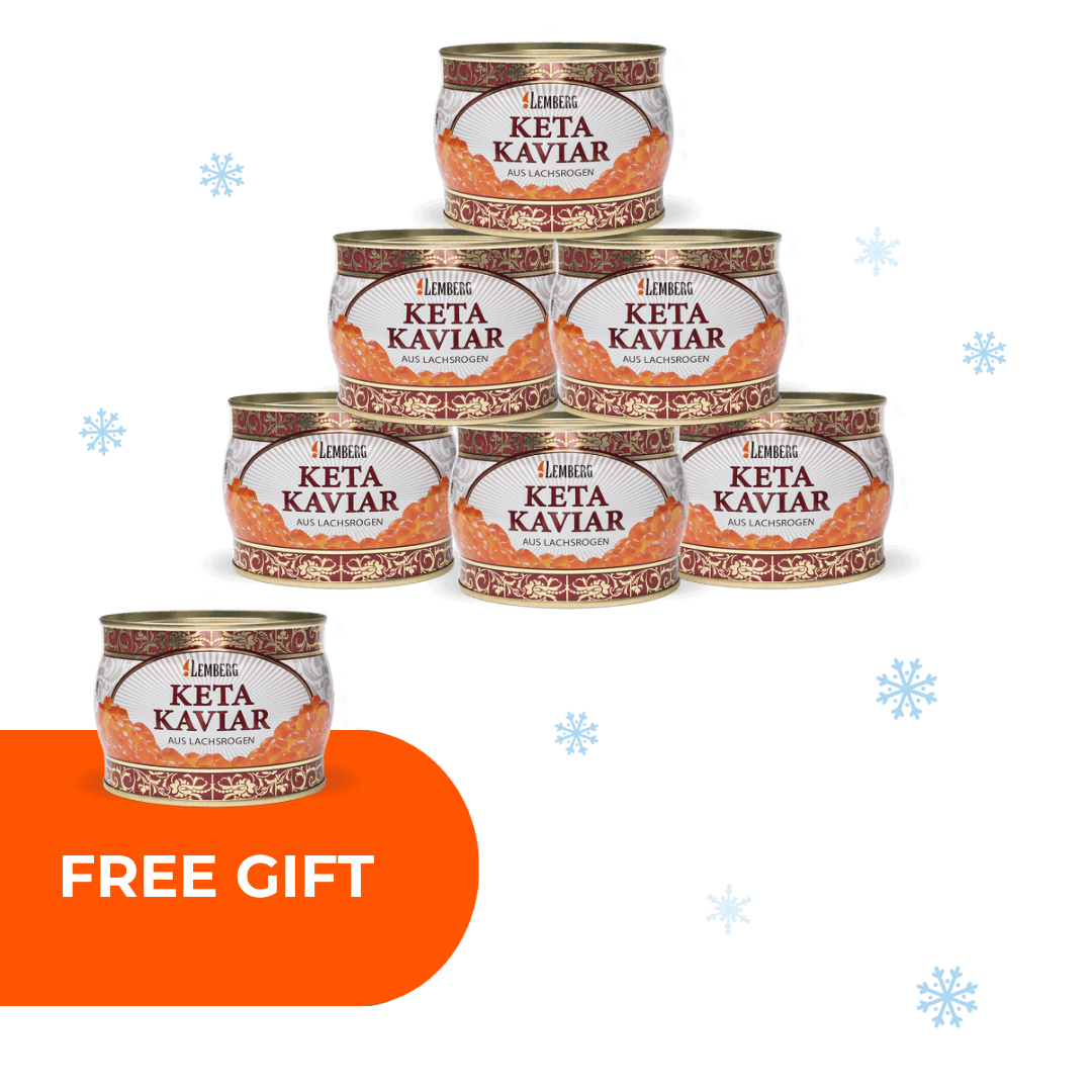 Ikra z lososa keta, 400g, 6+1