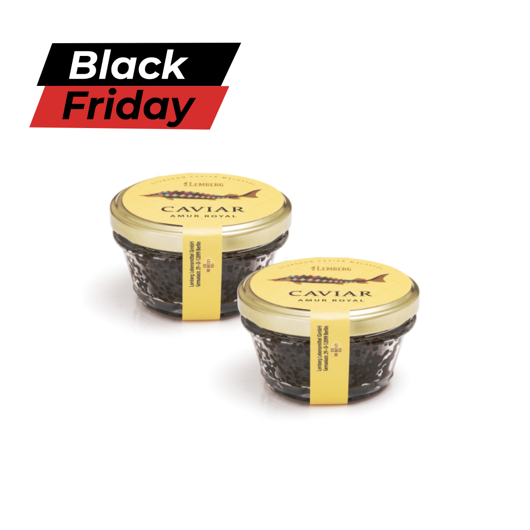Jeseterový kaviár AMUR ROYAL, 2 x 100g