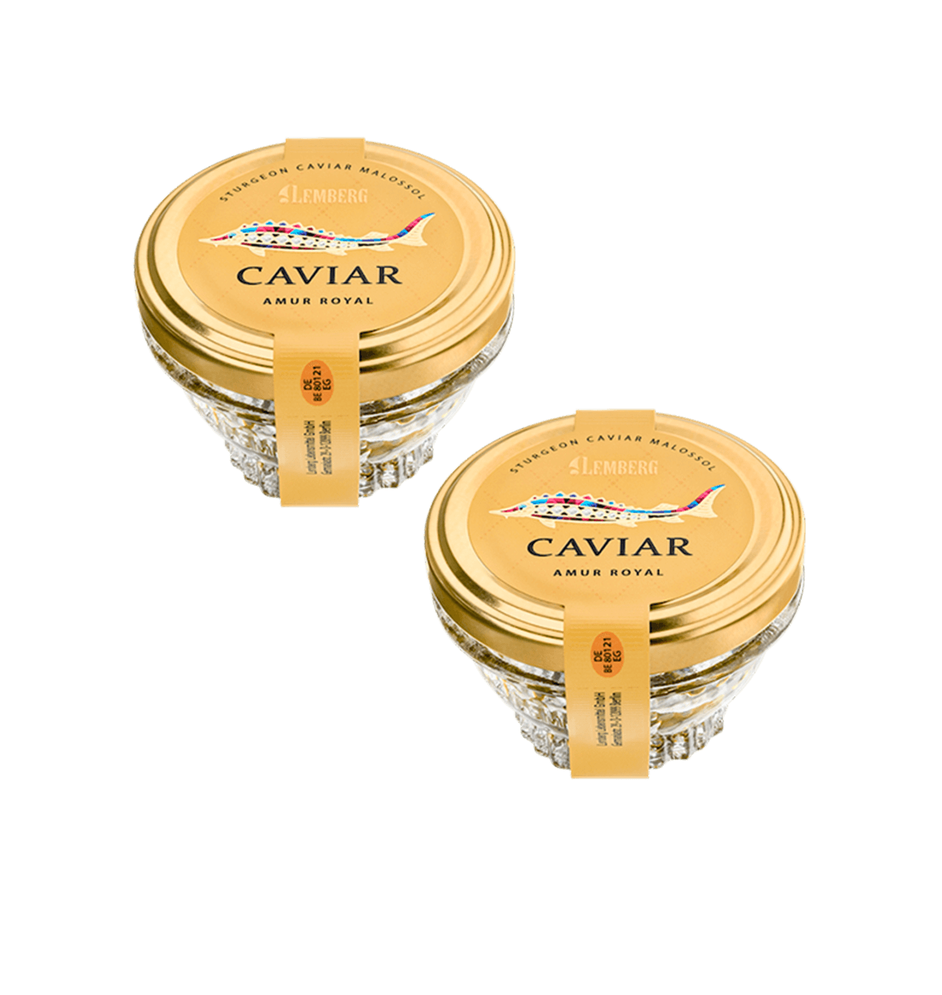 Sturgeon Caviar AMUR ROYAL, 2 x 50g