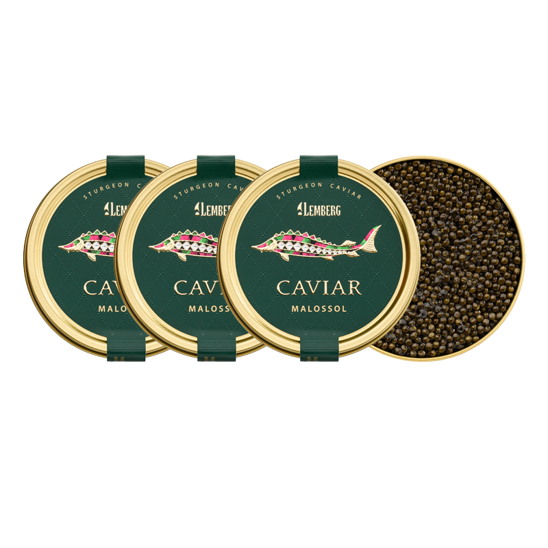 Jeseterový kaviár AMUR PRINCESS, 3 × 100 g