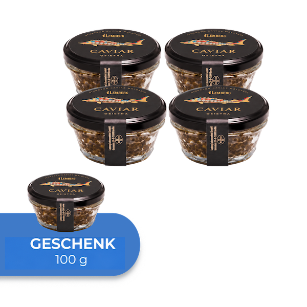 Kaviár z jesetera OSIETRA, 4 + 1, 100 g