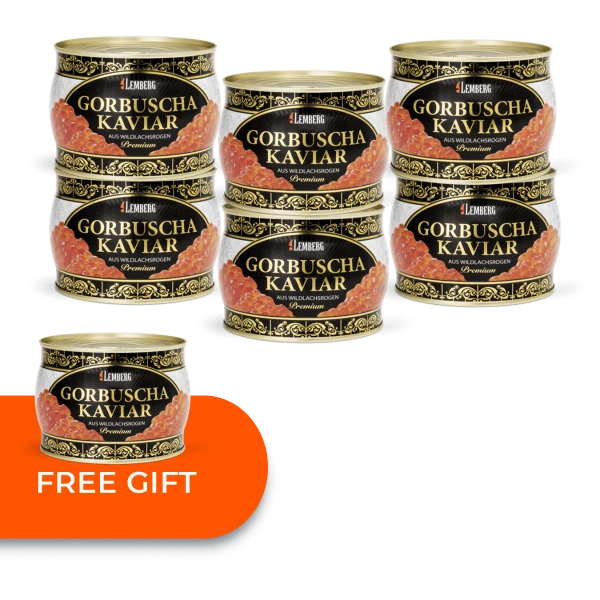 Pink Salmon Caviar, 6 + 1 x 500g