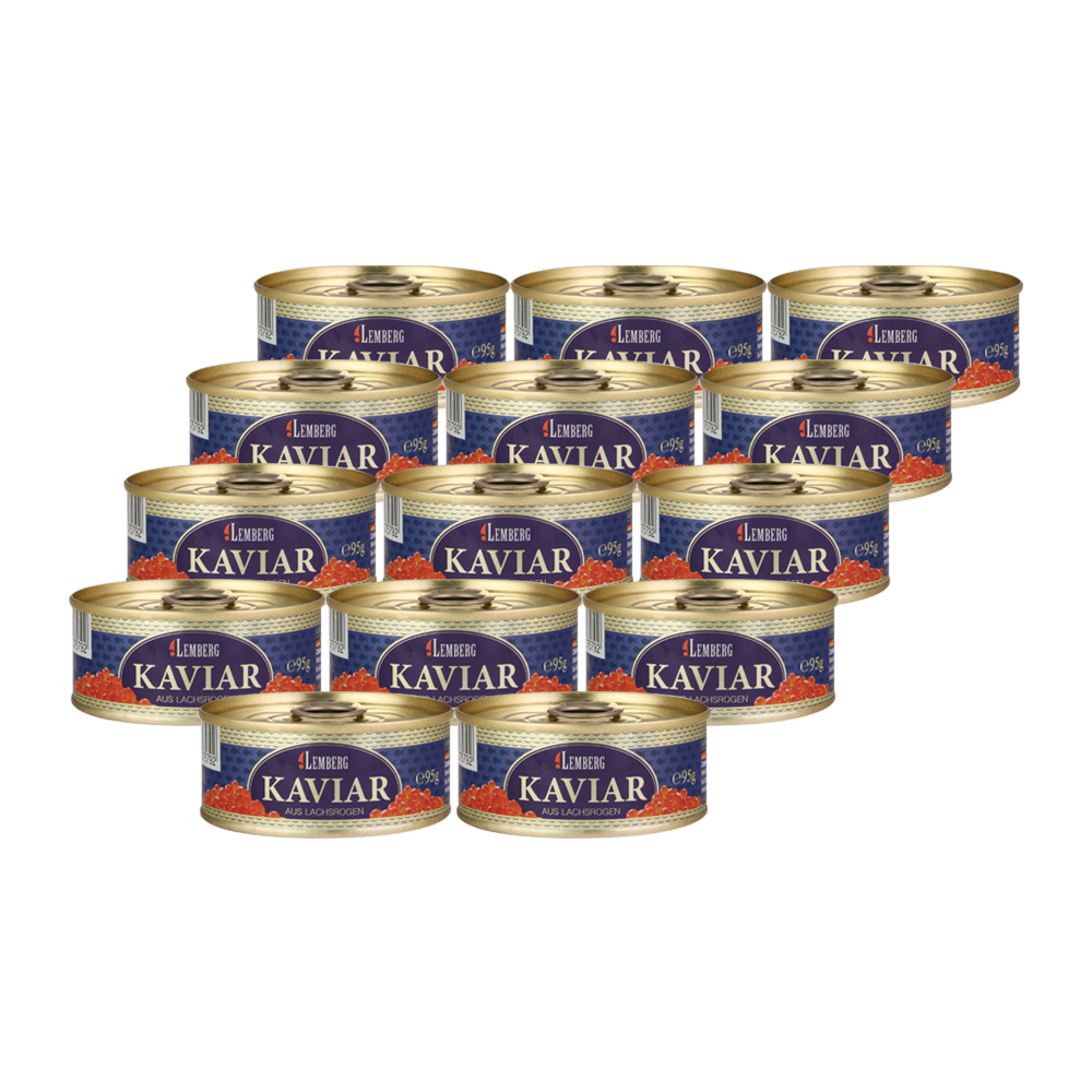 Kaviár z ružového lososa, ALASKA GOLD, 14 x 95 g