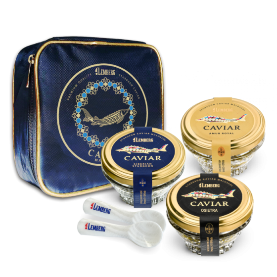 Set Sturgeon Caviar, in a Lemberg cooler bag, 3 x 50g