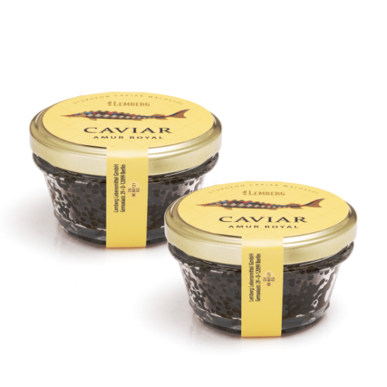 Sturgeon Caviar AMUR ROYAL, 2 x 100g