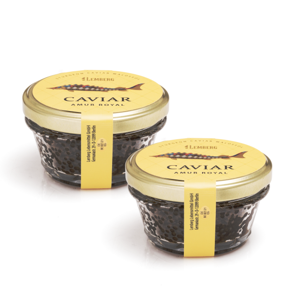 Jeseterový kaviár AMUR ROYAL, 2 x 100g